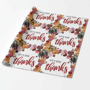 Lasst uns danken - Erntedankfest Geschenkpapier