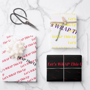 Lasst uns das aufwischen geschenkpapier set