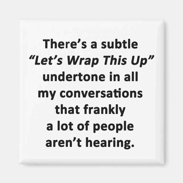 Lasst uns das aufwischen magnet (Vorne)