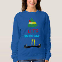 Lasst uns das blaue Sweatshirt der Frauen mit Elf 