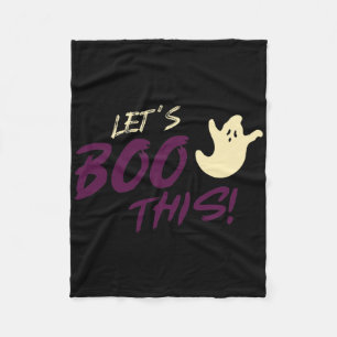 Lasst uns das Boo machen! Ghost Halloween-Slogan Fleecedecke