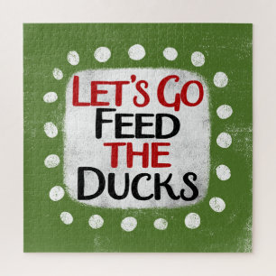 Lasst uns das Ducks Jigsaw-Puzzle Gefüttert