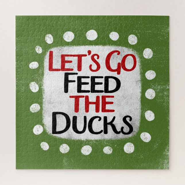Lasst uns das Ducks Jigsaw-Puzzle Gefüttert (Vertikal)