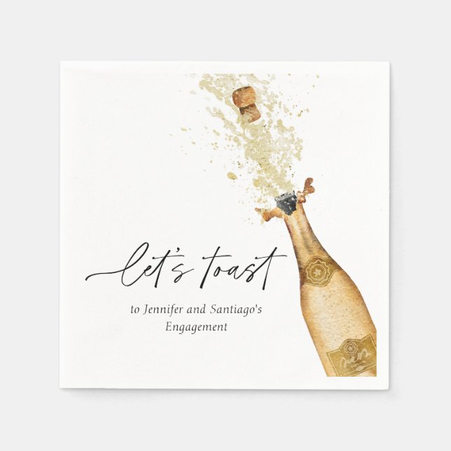 Lasst uns das Engagement von Paaren mit dem Napkin Serviette (Vorderseite)