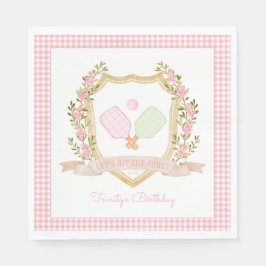 Lasst uns das Gericht treffen | Preppy Pink Pickal Serviette