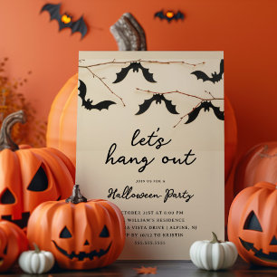 Lasst uns das Halloween-Party der Hang Bats halten Einladung