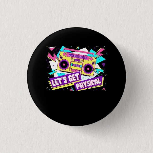 Lasst uns das Halloween-Ret-Party "Physical 80er C Button (Vorderseite)