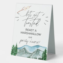 Lasst uns das Marshmallow-Schild "Toasted S" überr
