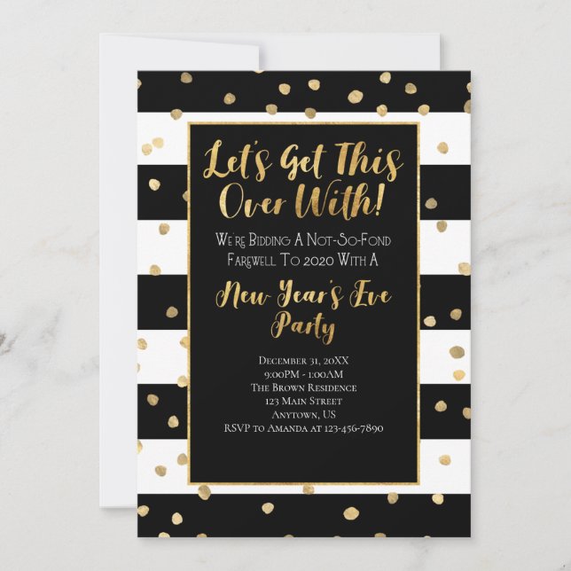 Lasst uns das mit dem Neujahrsjahr 2020 2021 überw Einladung (Vorderseite)