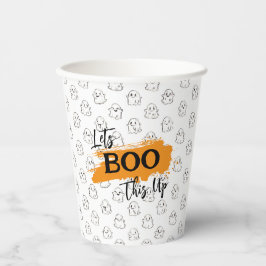 Lasst uns das Niedliche Ghost-Muster ankurbeln Pappbecher