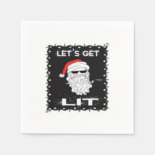 Lasst uns das sonnige Weihnachtsgetränk Essential  Serviette (Vorderseite)