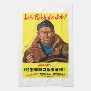 Lasst uns den Job beenden! Geschirrtuch