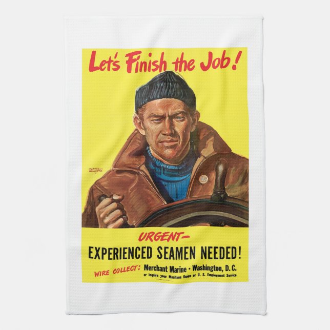Lasst uns den Job beenden! Geschirrtuch (Vertikal)