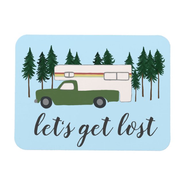 Lasst uns den Lkw-Camping verlieren, RVing-Motorhä Magnet (Horizontal)