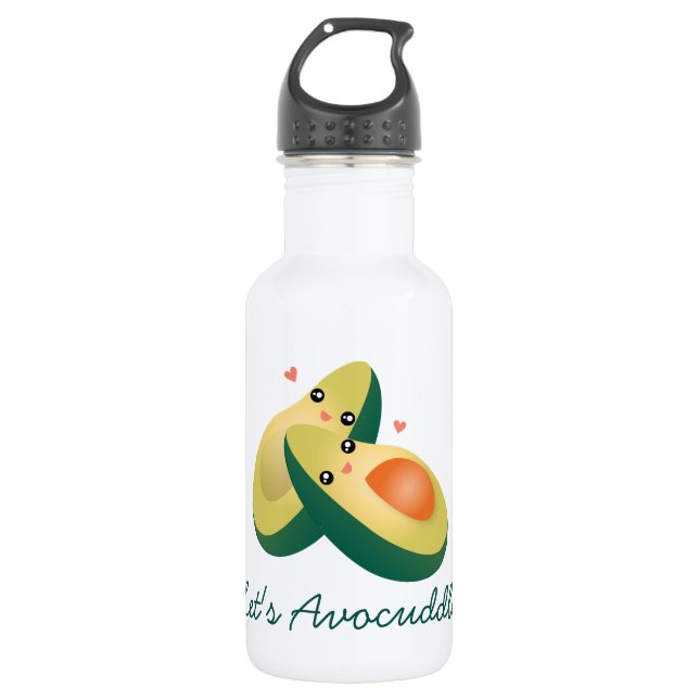 Lasst uns den lustigen Niedlichen Avocados Pun Spa Edelstahlflasche (Vorderseite)