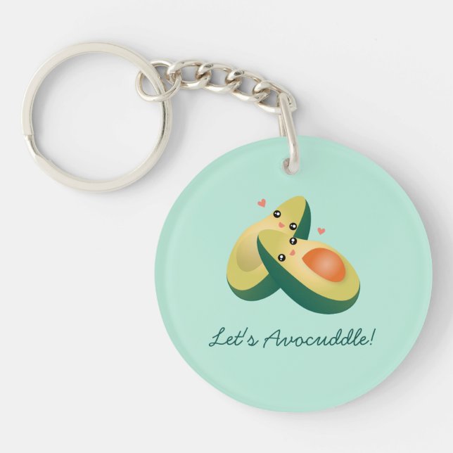 Lasst uns den lustigen Niedlichen Avocados Pun Spa Schlüsselanhänger (Vorderseite)