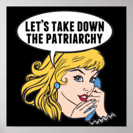 Lasst uns den Patriarchat-Niedlichen Retro-Feminis Poster