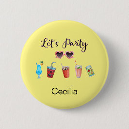 Lasst uns den Sommer Personalisiert mit Namen Part Button