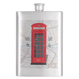 Lasst uns den Tee verschütten – London Tube Map ro Flachmann