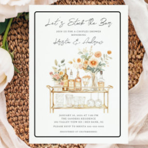 Lasst uns die Dusche der Bar Paare halten Einladung