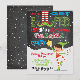 Lasst uns die Einladung zum Weihnachts-Party Elf e