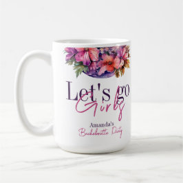 Lasst uns die Girls Pink gehen Letzte Disco-Jungge Kaffeetasse