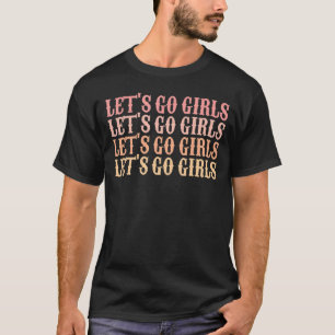 Lasst uns die Mädchen Retro Junggeselinnen-Abschie T-Shirt