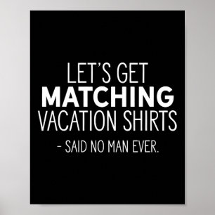 Lasst uns die Matching Vacation Funny Family Sarca Poster