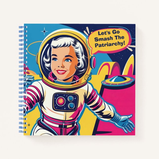 Lasst uns die patriarchisch-feministische Tasse ze Notizbuch (Vorderseite)