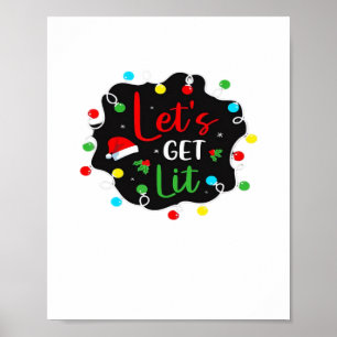 Lasst uns die sonnigen Weihnachten trinken Lights Poster