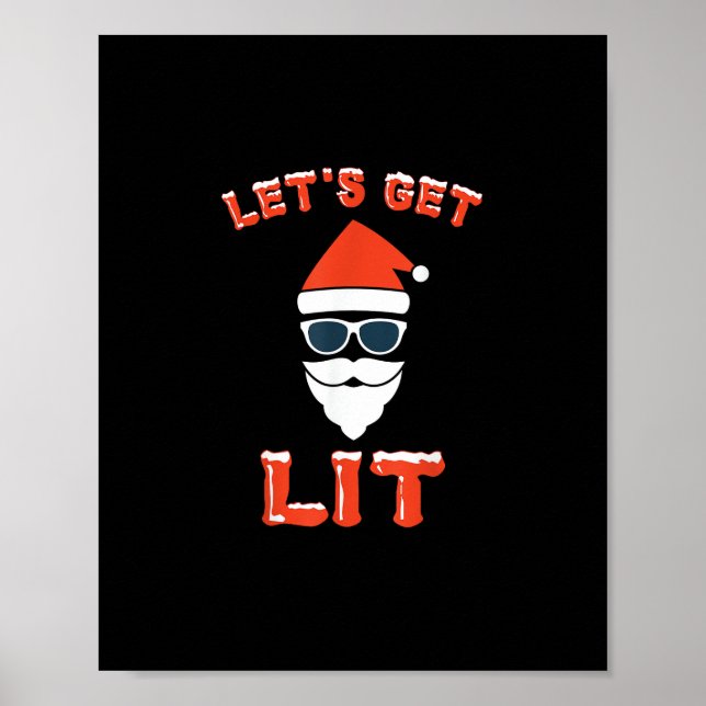 Lasst uns die sonnigen Weihnachtsgetränke sonnig b Poster (Vorne)