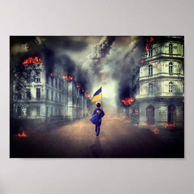 Lasst uns die UKRAINE frei bleibe Poster (Vorne)