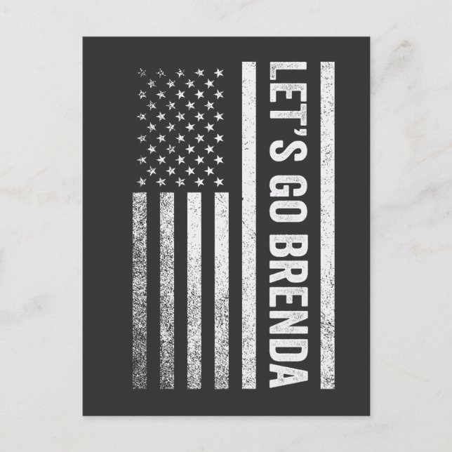 Lasst uns die Wahl der amerikanischen Flagge in Br Postkarte (Vorderseite)