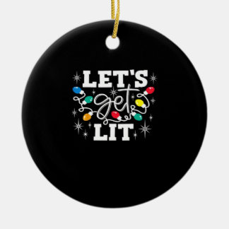 Lasst uns die Weihnachtsbeleuchtung in der Weihnac Keramik Ornament