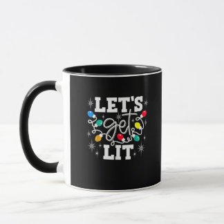 Lasst uns die Weihnachtsbeleuchtung in der Weihnac Tasse