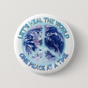 Lasst uns die Welt heilen Button