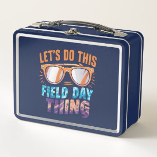 Lasst uns diese Field Day Sache Sonnenbrille Lehre Metall Brotdose