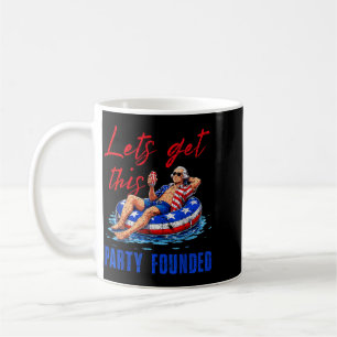 Lasst uns diese Party gegründet Pool Float USA 4. Kaffeetasse