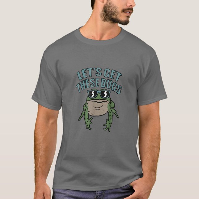 Lasst uns diese Schläger kriegen, lustiger Frosch  T-Shirt (Vorderseite)