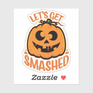 Lasst uns ein gestricktes Tipsy Halloween Jack-O’- Aufkleber