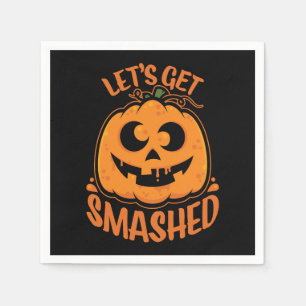 Lasst uns ein gestricktes Tipsy Halloween Jack-O’- Serviette