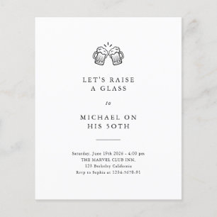 Lasst uns ein Glas anheben Budget 50. Geburtstag