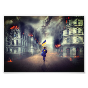Lasst uns ein kostenloses UKRAINE-Poster bleibe ha Fotodruck