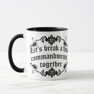 Lasst uns ein paar Gebote zusammenbrechen Tasse