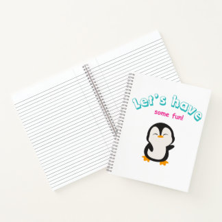 Lasst uns ein paar lustige Pinguin Spiral-Notebook Notizbuch