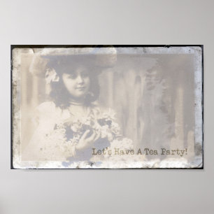 Lasst uns ein Tee-Party essen Poster