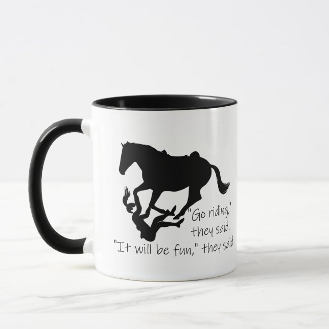 Lasst uns ein tolles Angebot für Pferde machen Tasse (Links)