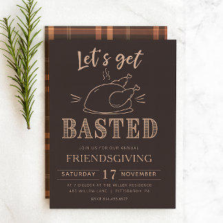 Lasst uns eine lustige Friendsgiving-Einladung bek Einladung