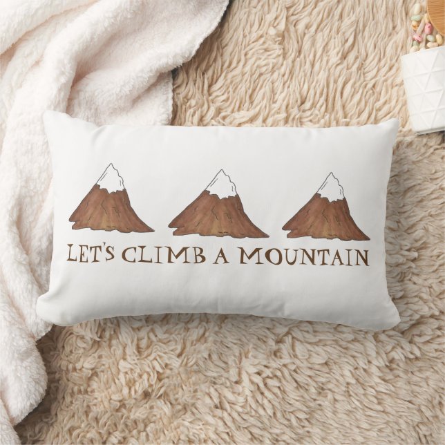 Lasst uns einen Bergkletterschnee auf den Gipfeln  Lendenkissen (Decke)