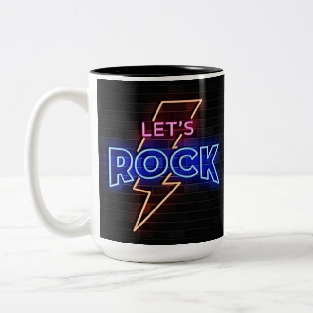 Lasst uns einen Blitzschlag schlagen Zweifarbige Tasse (Links)